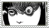 Stamp of the Tomie character from Junji Ito's horror comics